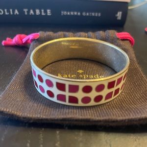Kate Spade red, pink and white bangle. Perfect for Valentine’s Day!